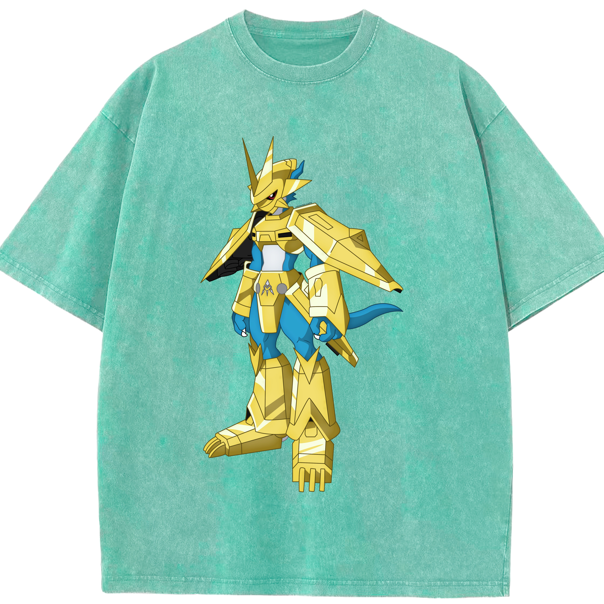 （画像用） Digimon デジタルモンスター/デジモン 綿100% ヴィンテージ風 半袖Tシャツ（フロントプリント）